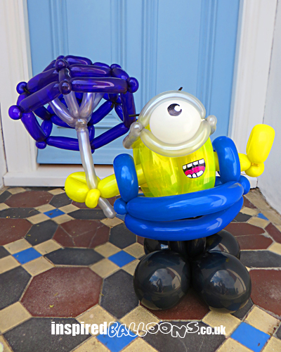 Minion with brolly balloon