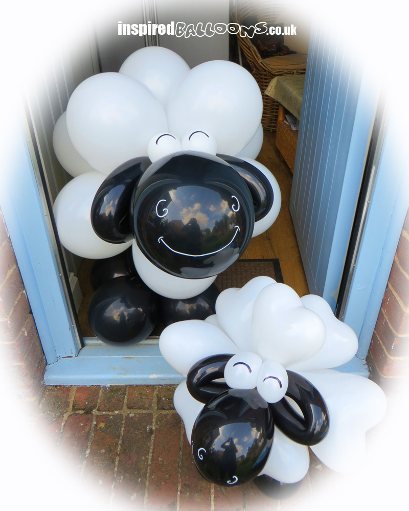 Smiley sheep balloons