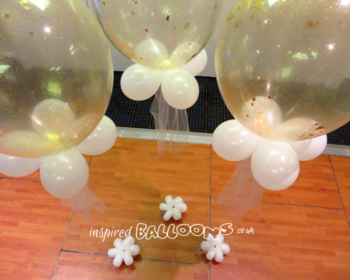 16" balloons filled with glitter