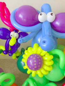 Elephant and parrot balloons